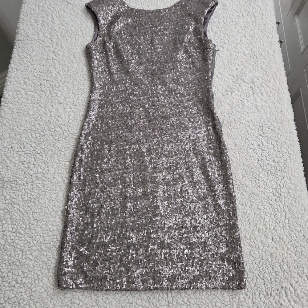 Esley Glittering‎ Sequin Mini Dress in Copper Holiday Party Sparkle Sexy Women S